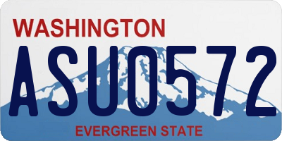 WA license plate ASU0572