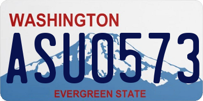 WA license plate ASU0573