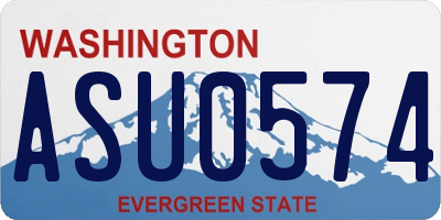 WA license plate ASU0574