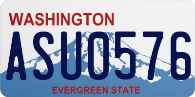 WA license plate ASU0576