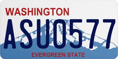 WA license plate ASU0577