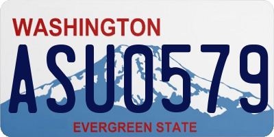 WA license plate ASU0579