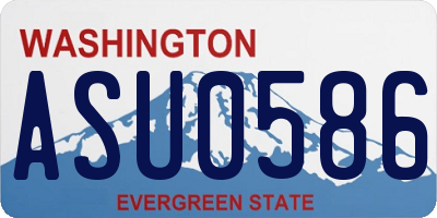 WA license plate ASU0586