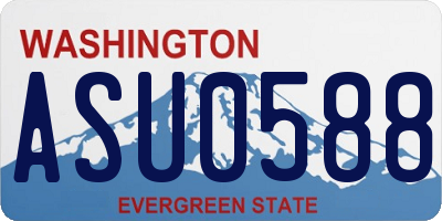 WA license plate ASU0588