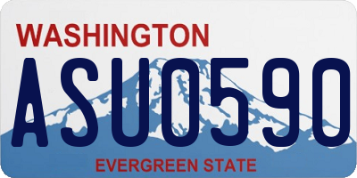 WA license plate ASU0590