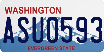 WA license plate ASU0593