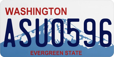 WA license plate ASU0596