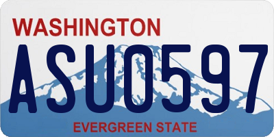 WA license plate ASU0597