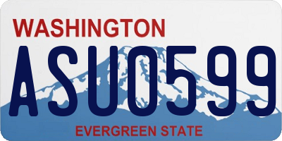 WA license plate ASU0599