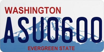 WA license plate ASU0600