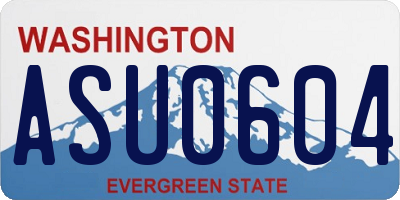 WA license plate ASU0604