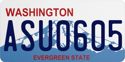 WA license plate ASU0605