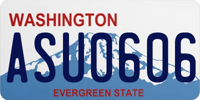 WA license plate ASU0606