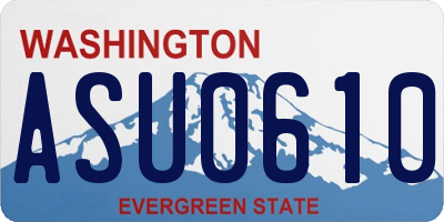 WA license plate ASU0610