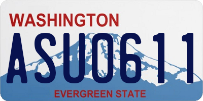 WA license plate ASU0611