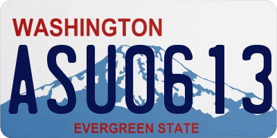 WA license plate ASU0613