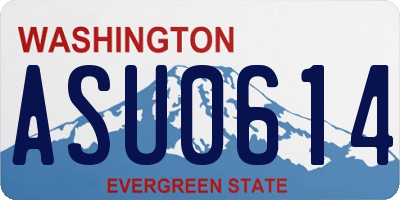 WA license plate ASU0614