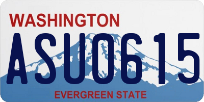 WA license plate ASU0615