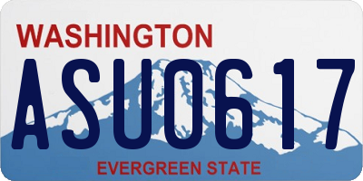 WA license plate ASU0617