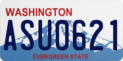 WA license plate ASU0621