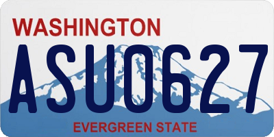 WA license plate ASU0627