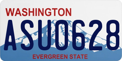 WA license plate ASU0628
