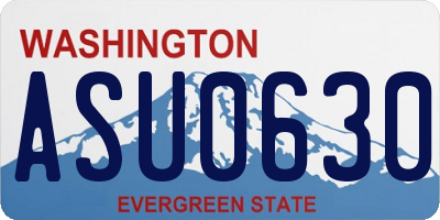 WA license plate ASU0630