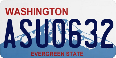 WA license plate ASU0632