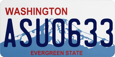 WA license plate ASU0633