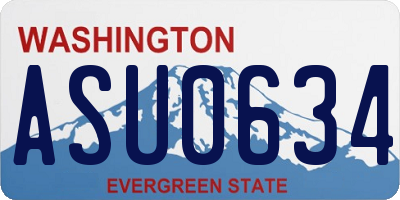WA license plate ASU0634