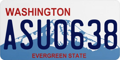 WA license plate ASU0638