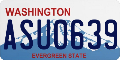 WA license plate ASU0639