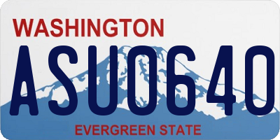 WA license plate ASU0640