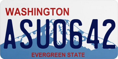 WA license plate ASU0642