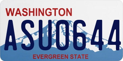 WA license plate ASU0644