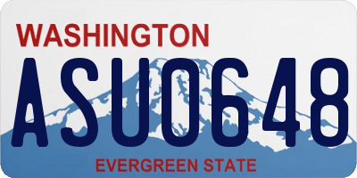 WA license plate ASU0648