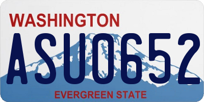WA license plate ASU0652