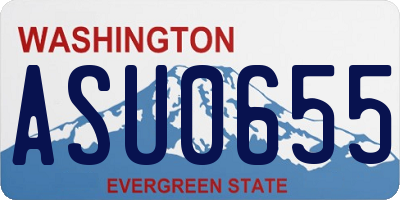 WA license plate ASU0655