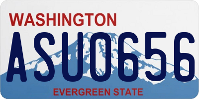WA license plate ASU0656