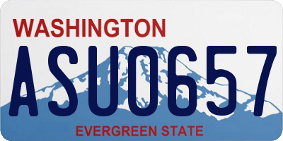 WA license plate ASU0657