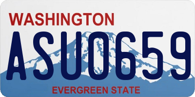 WA license plate ASU0659