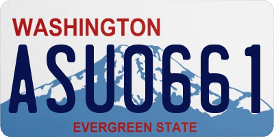 WA license plate ASU0661