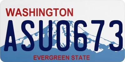 WA license plate ASU0673