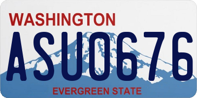 WA license plate ASU0676