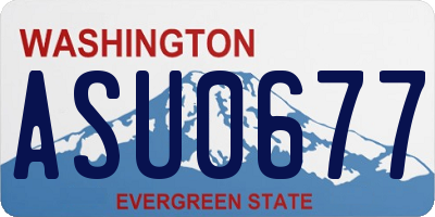 WA license plate ASU0677