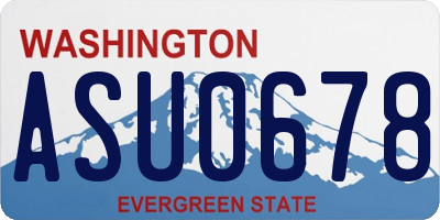 WA license plate ASU0678