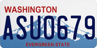 WA license plate ASU0679