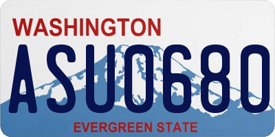 WA license plate ASU0680