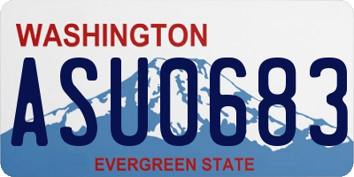 WA license plate ASU0683