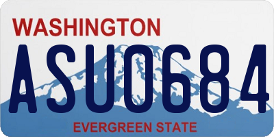 WA license plate ASU0684